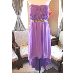 Juliet Classic Lavender Purple Bridesmaid High-Low Dress #747